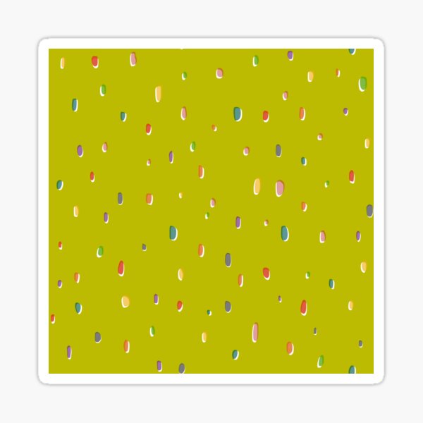 Simple Confetti Chartreuse by robayre Sticker