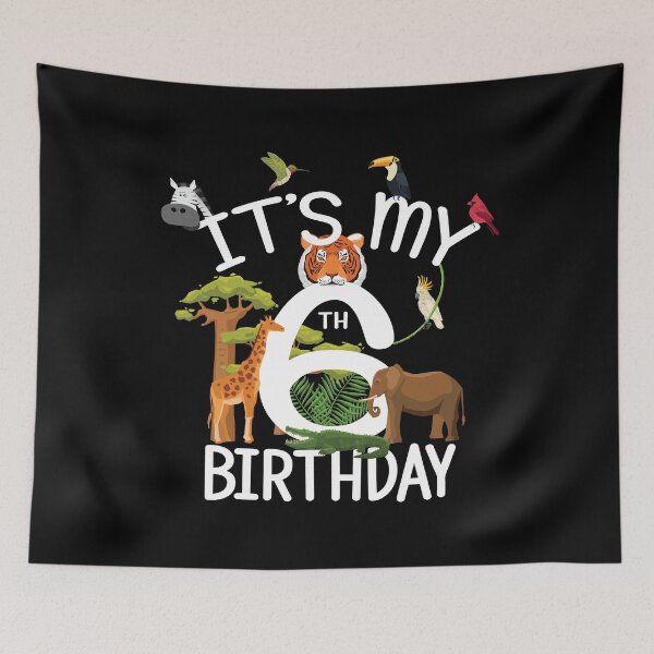Item preview, It's My 6th Birthday Boy Zoo Theme 6 Years Old Animal Party product designed and sold by Grabitees.