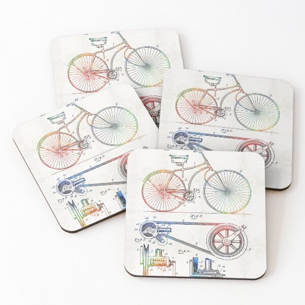 Item preview, Colorful Bike Art - Vintage Patent - By Sharon Cummings designed and sold by Sharon Cummings Art.