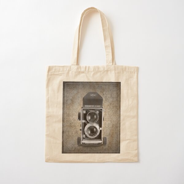 Mamiya C220 - Vintage Black and White Cotton Tote Bag