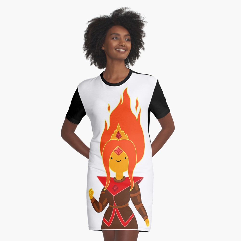 Flame Princess Graphic T-Shirt Dress