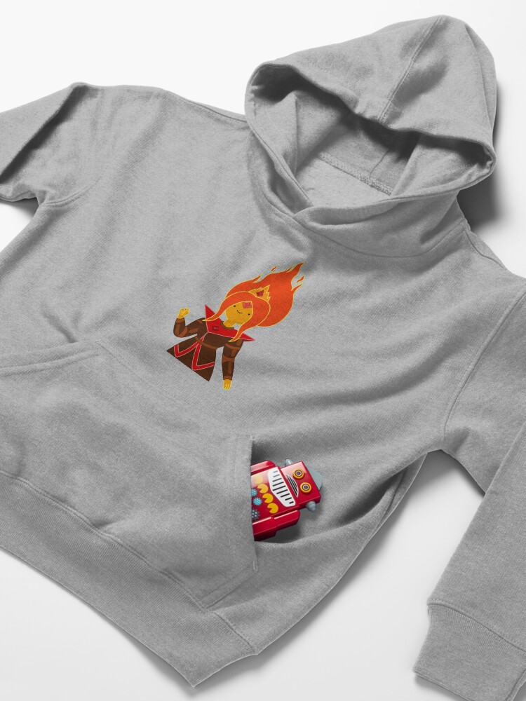Alternate view of Flame Princess Kids Pullover Hoodie
