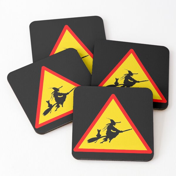 Item preview, Road Sign Warning About Witches on Broomsticks designed and sold by MonkeyBusinessC.