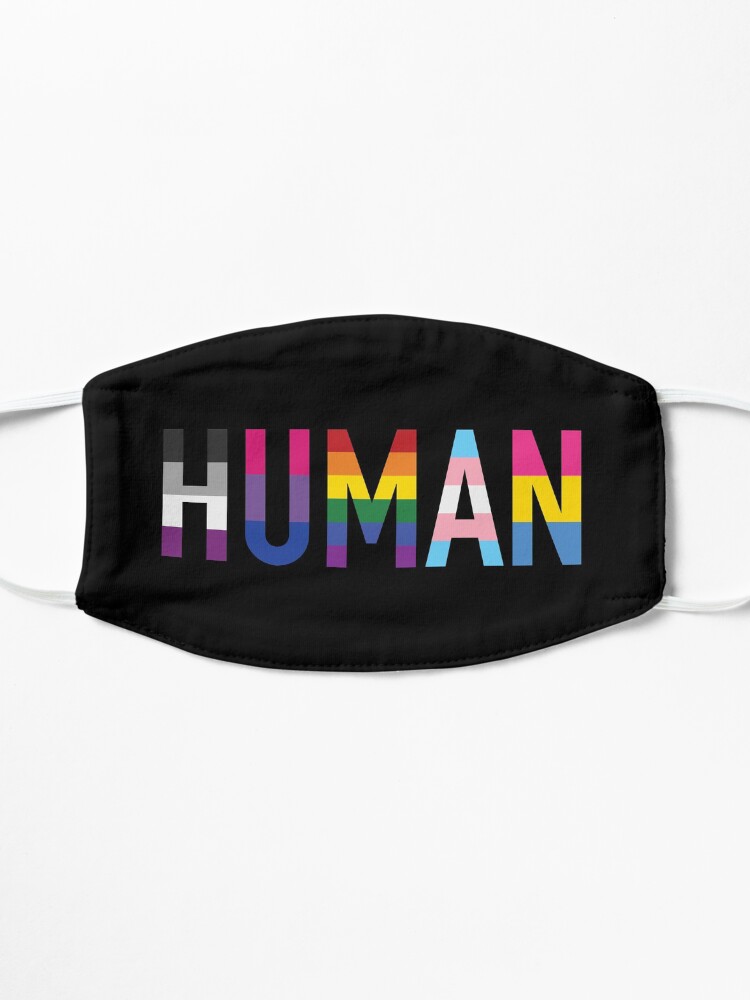 Alternate view of Human, Various Queer Flags 1 Mask