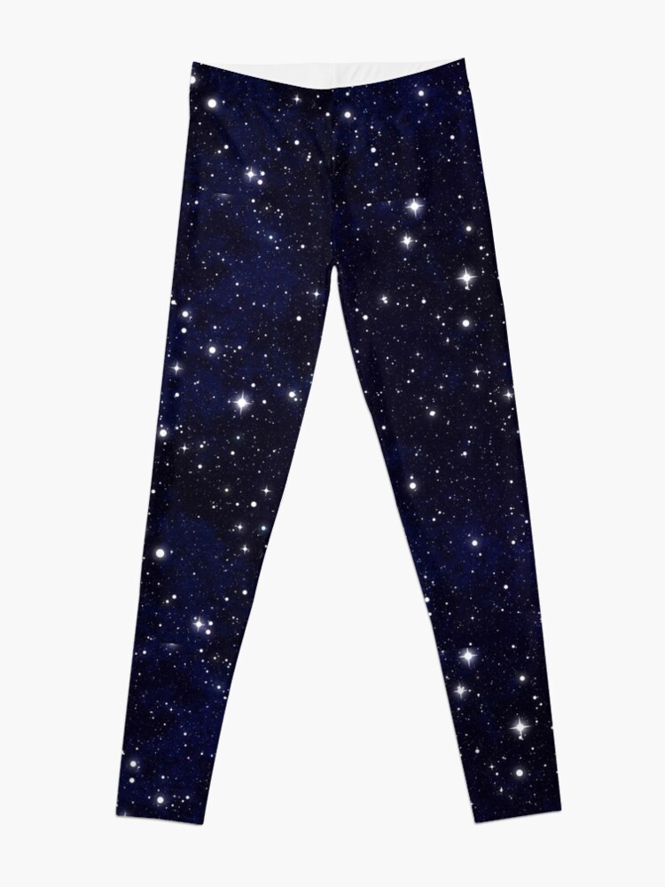 Alternate view of Blue Galaxy Stars Leggings