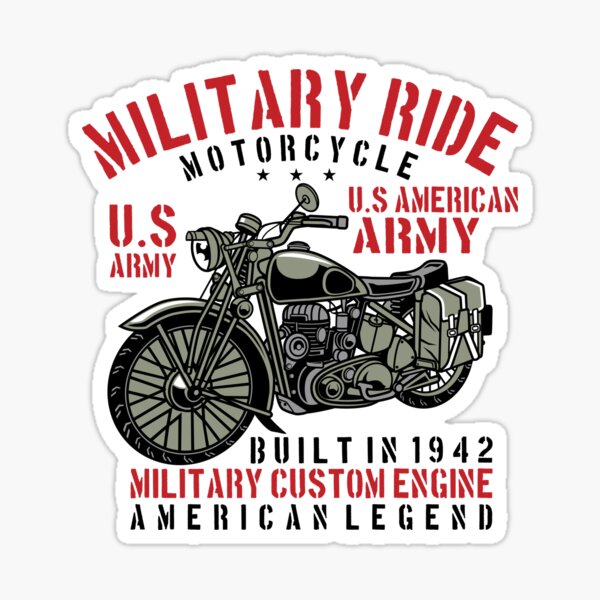 Military Ride Motorcycle Stickers for Sale