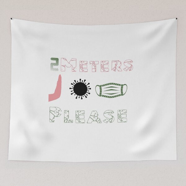Item preview, Two MetersPlease: Funny Floral Facial Mask Quarantined Days designed and sold by cutitoutsir.