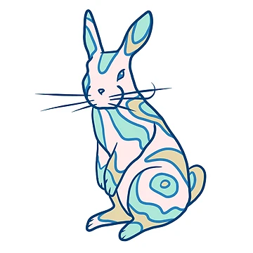 Artwork thumbnail, Colorful Rabbit by kallydru
