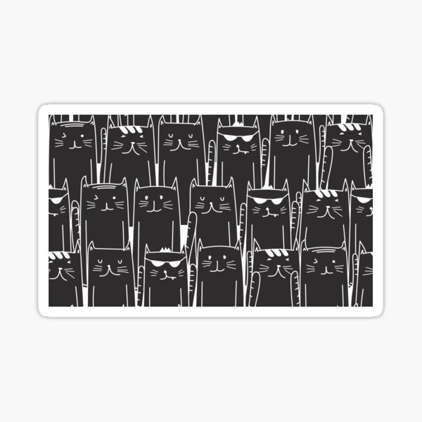 Black Cat Angry Face Emoticon T-shirt Kitten Lover-CL – Colamaga