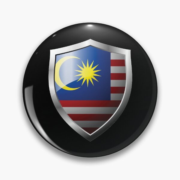 Item preview, Strong Malaysia Flag Shield Country designed and sold by HelloFromAja.