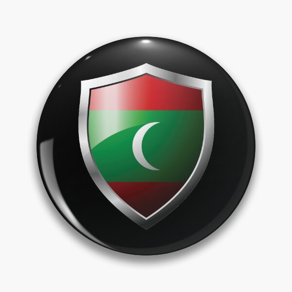 Item preview, Strong Maldives Flag Shield Country designed and sold by HelloFromAja.