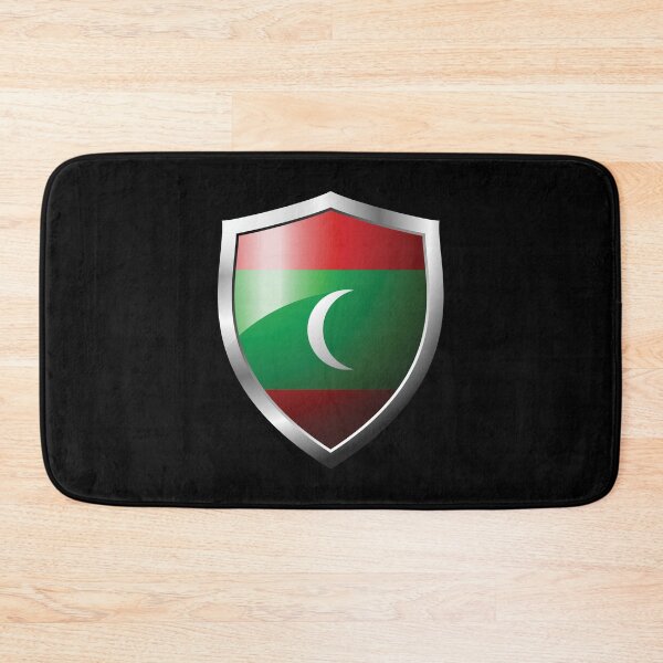 Item preview, Strong Maldives Flag Shield Country designed and sold by HelloFromAja.