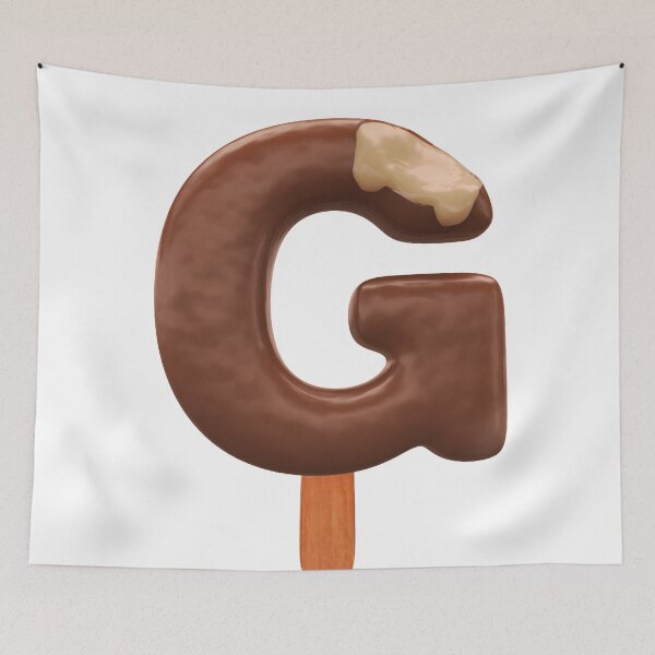 Item preview, G Ice Cream G Letter 3d Alphabet Chocolate designed and sold by HelloFromAja.