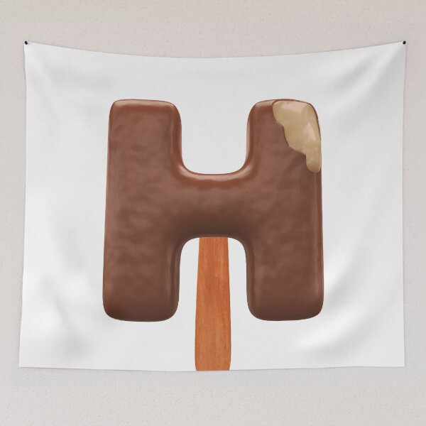 Item preview, H Ice Cream H Letter 3d Alphabet Chocolate designed and sold by HelloFromAja.