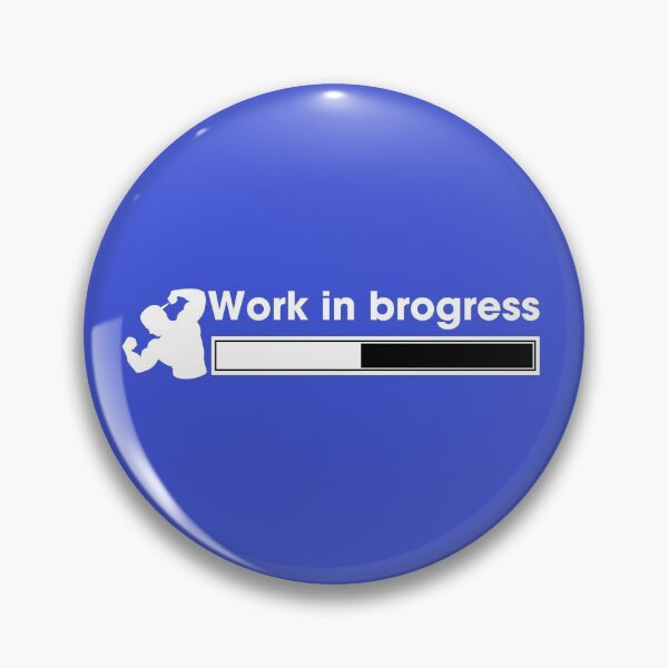 Item preview, Work in Brogress, White on blue designed and sold by Pawgyle.