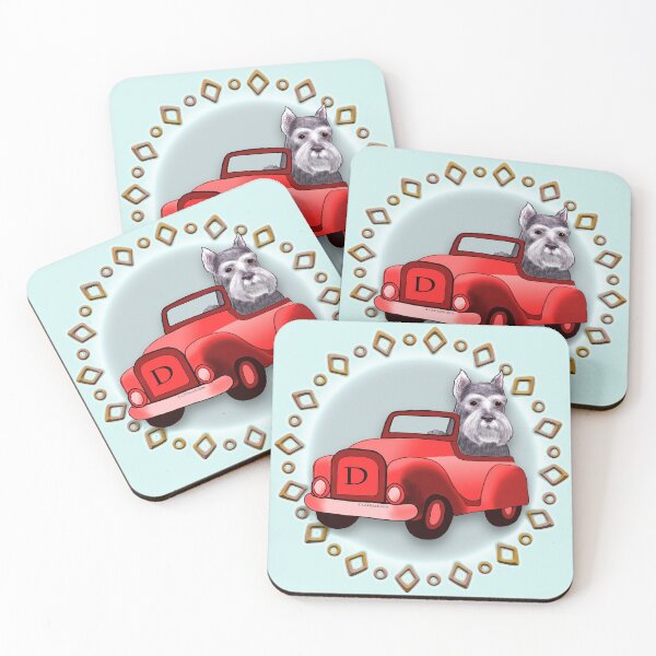 Item preview, Schnauzer Dog Driving Car designed and sold by artmuvz.