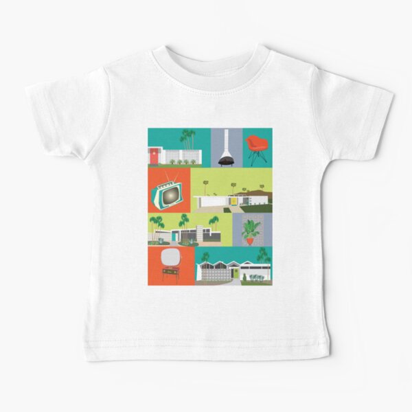 Mid Century Retro Love Baby T-Shirt
