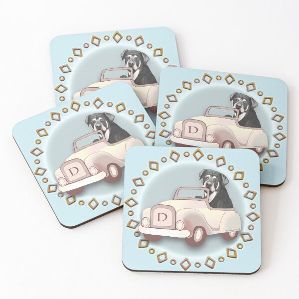 Item preview, Rottweiler Dog Driving Car designed and sold by artmuvz.