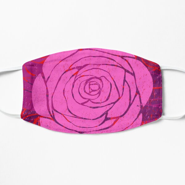 Rose Woodblock Print Mask