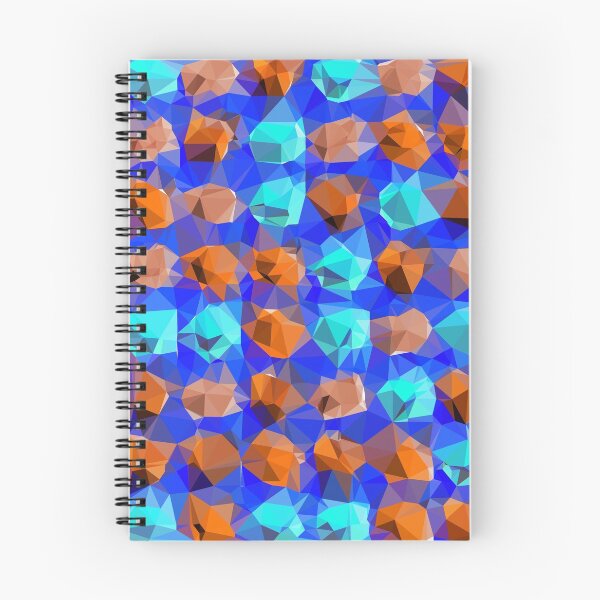 Item preview, geometric polygon abstract pattern in blue and brown designed and sold by Mrvell.