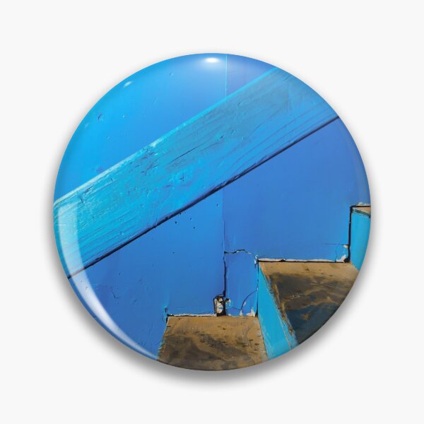 Item preview, blue and brown old wood stairs with blue wall background designed and sold by Mrvell.