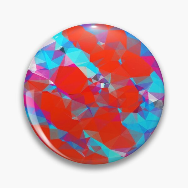 Item preview, psychedelic geometric polygon abstract in pink red blue designed and sold by Mrvell.