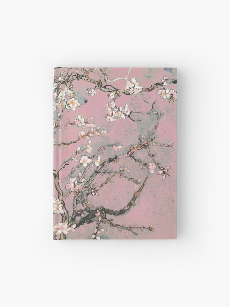 Cuaderno de tapa dura «Flor de almendro - Vincent van Gogh (pastel rosa)»  de DejaVuStudio | Redbubble