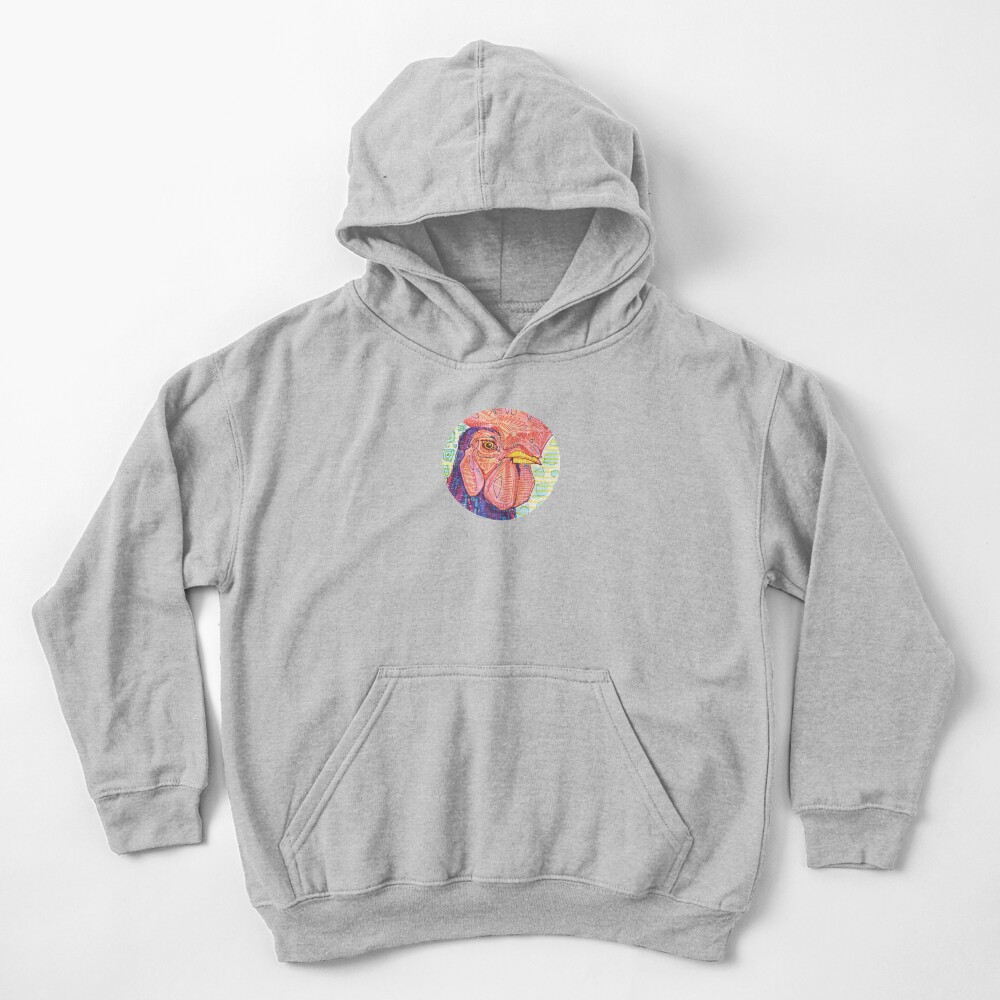Rooster Drawing - 2015 Kids Pullover Hoodie