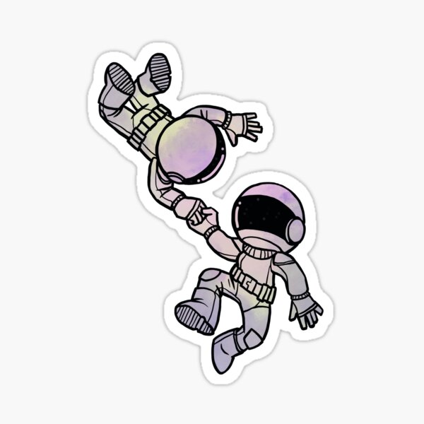 Floating Astronauts Sticker