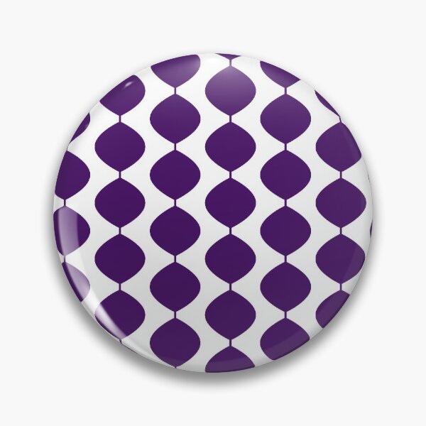 Item preview, Mid Century Modern Retro 60s Waves Pattern  (Violet Dark) designed and sold by Makanahele.