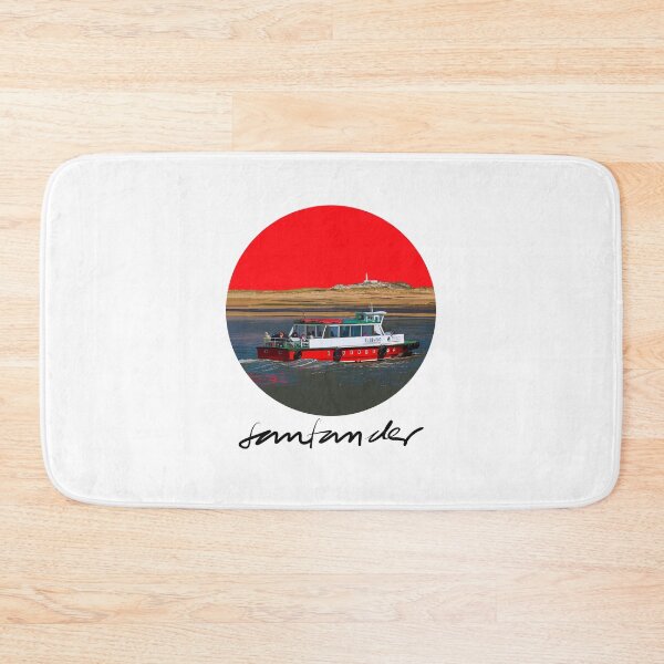 Item preview, Motorboat Pedreñera in the Puntal (Santander) in Red designed and sold by AnaSanSegundo.