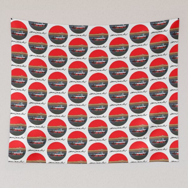 Item preview, Motorboat Pedreñera in the Puntal (Santander) in Red designed and sold by AnaSanSegundo.