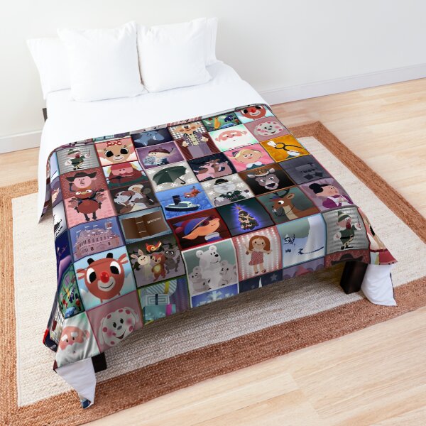 Rudolph Squares Comforter