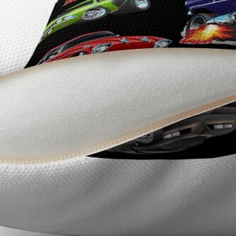 Alternate view of Hot Rods and Muscle Cars Seamless Repeating Pattern Throw Pillow
