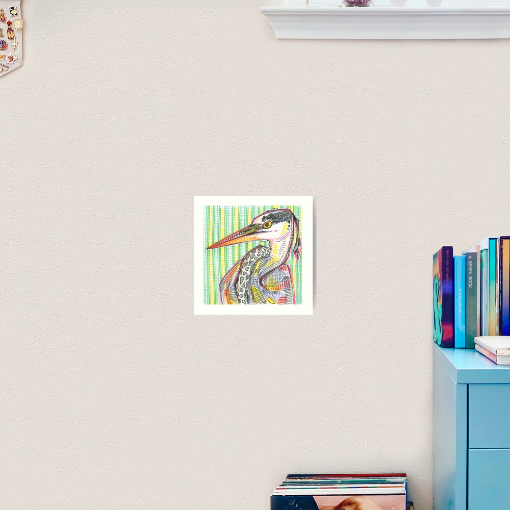 Heron Drawing - 2015 Art Print