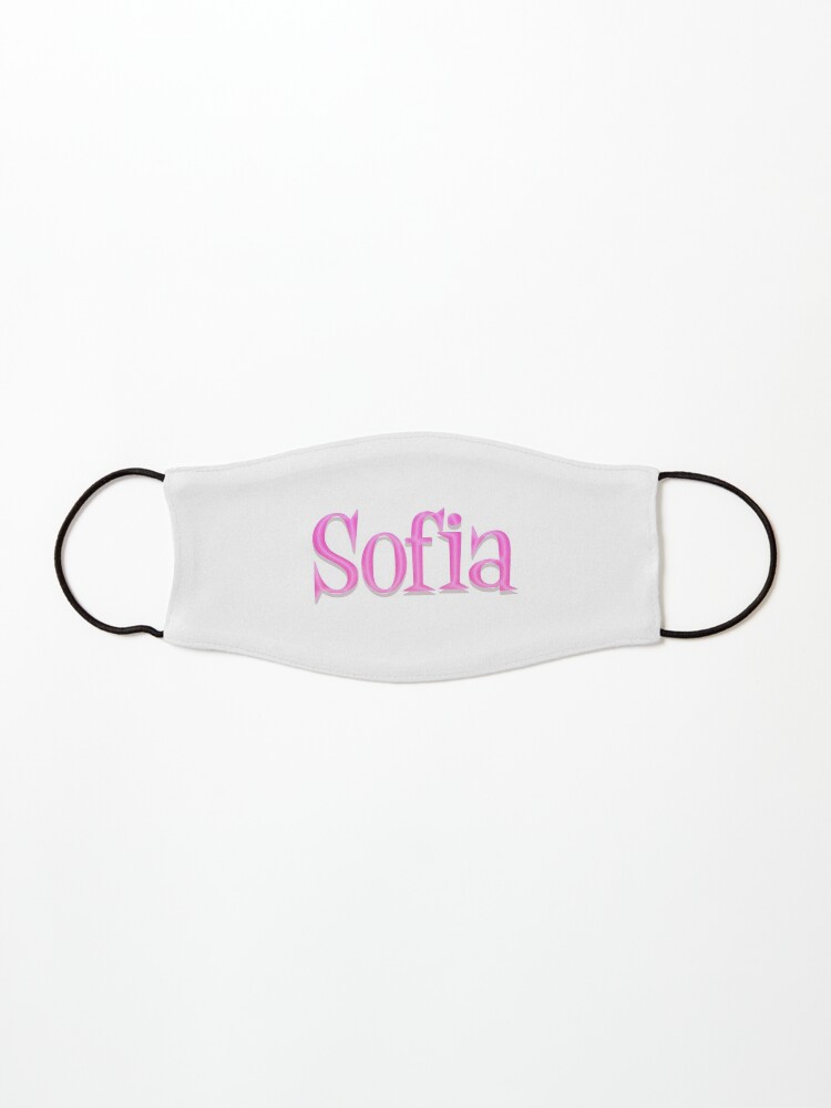 Girl Name Sofia In Pink Panther Cartoon Style Mask By Space Bug Redbubble