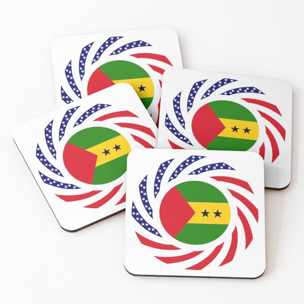 Item preview, Sao Tomean American Multinational Patriot Flag Series designed and sold by Carbon-Fibre Media.