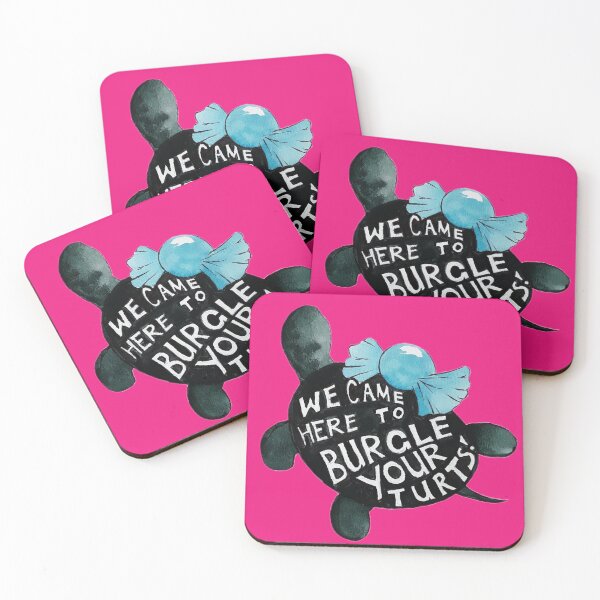 Item preview, Black Turtle Burgles in Pink designed and sold by Katy Cranmer.