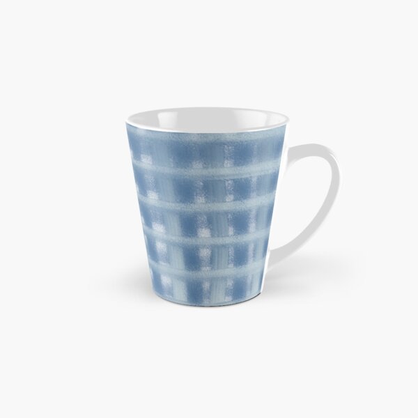 Blue Plaid Tall Mug