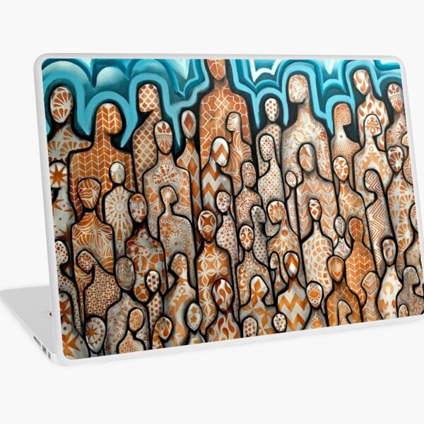 The People #3- Textures- oils HA! 2019-alleyvision Laptop Skin
