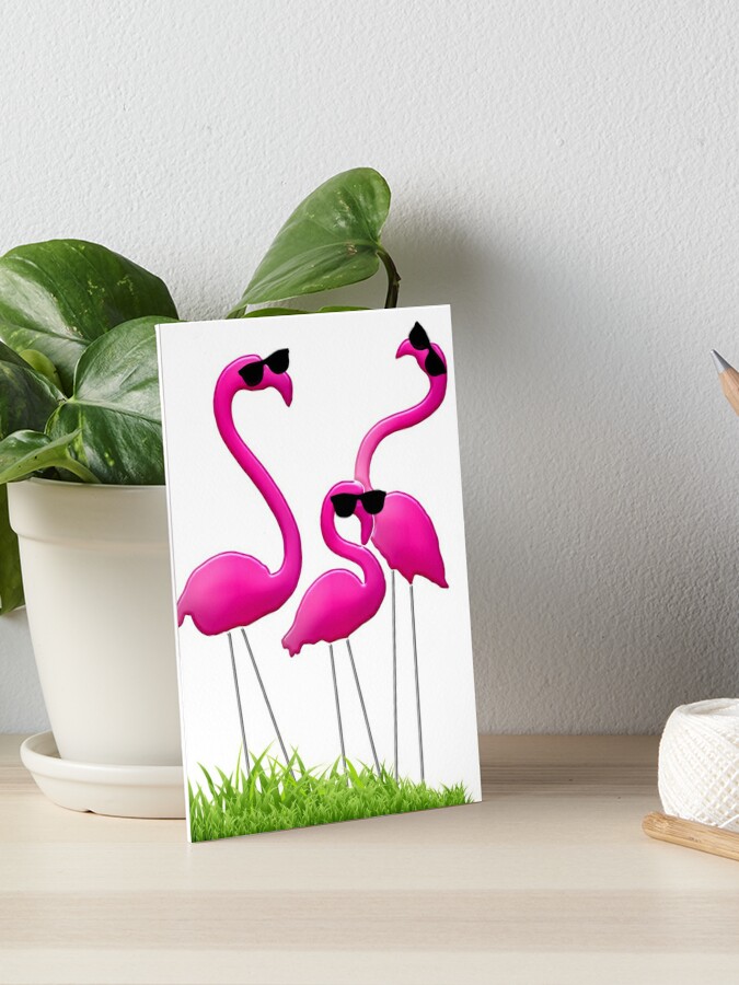 Janelle Patterson Art - Pink Flamingo Fun and Fruity Martini Glass