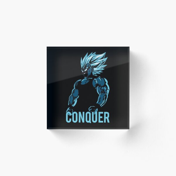 CONQUER - Vegeta Gym Workout Motivational Acrylic Block