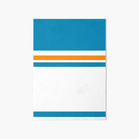 Blue with Orange Stripes Art Board Print