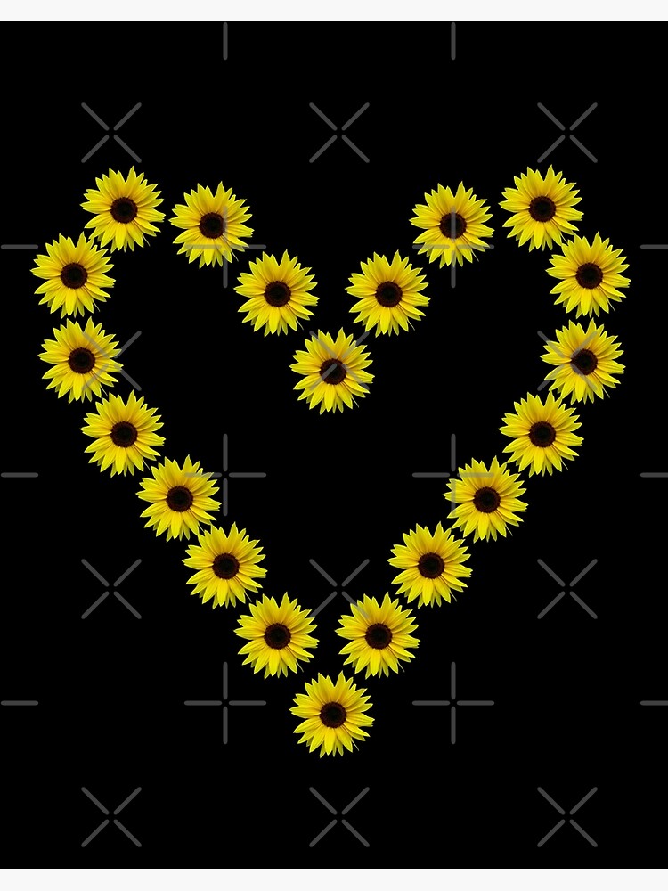 Prints Digital Prints Sunflower Heart Art & Collectibles