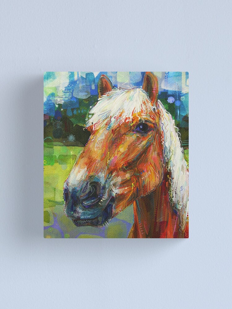 Alternate view of Haflinger Horse Painting - 2010 Canvas Print