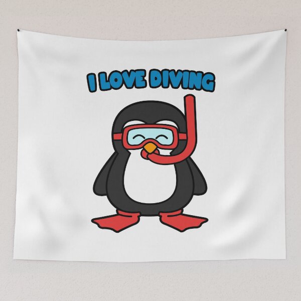 Item preview, I love diving penguin designed and sold by nmdesigns1.