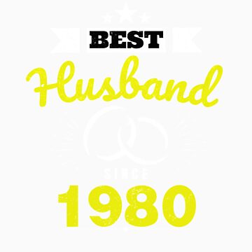 Artwork thumbnail, Mens Best Husband Since 1980 Married for 38 Years T Shirt by creativeloog