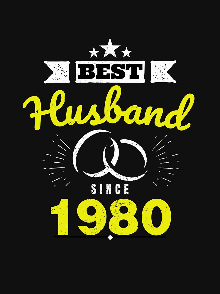 Thumbnail 7 of 7, Essential T-Shirt, Mens Best Husband Since 1980 Married for 38 Years T Shirt designed and sold by creativeloog.