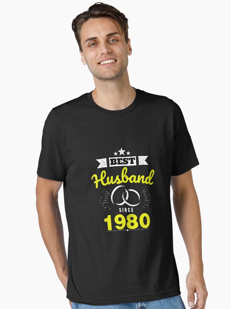 Thumbnail 2 of 7, Essential T-Shirt, Mens Best Husband Since 1980 Married for 38 Years T Shirt designed and sold by creativeloog.