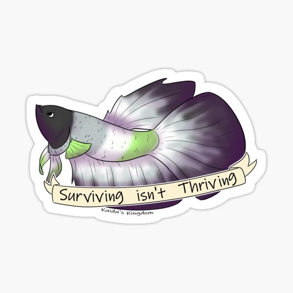 Pride Betta | Agender Surviving Edition Sticker